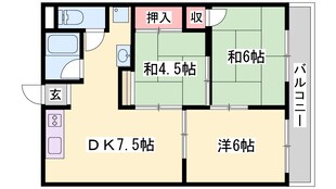 小野駅 徒歩3分 3階の物件間取画像